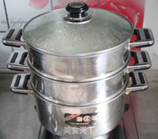 猪肉青椒豆芽蒸饺的做法步骤:12