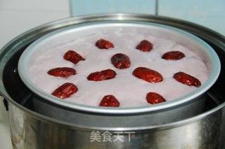 奶香紫薯发糕的做法步骤:9