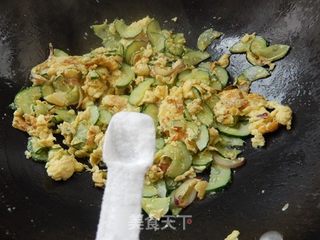 黄瓜煎蛋的做法步骤:9