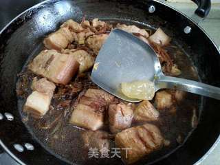 豆角红焖肉的做法步骤:8