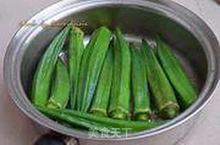 香煎黄秋葵的做法步骤:4
