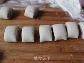 紫薯双色馒头的做法步骤:6