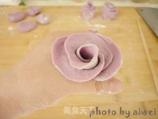 三色玫瑰花馒头的做法步骤:13