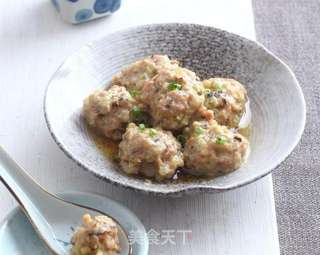 香菇芹香蒸丸子的做法步骤：6