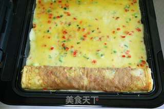 多彩蛋卷的做法步骤:8