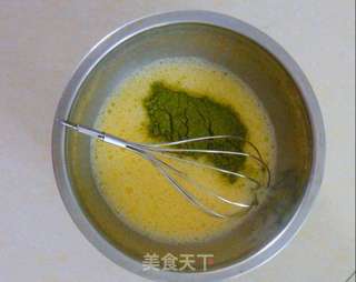 蒸抹茶布丁的做法步骤:4