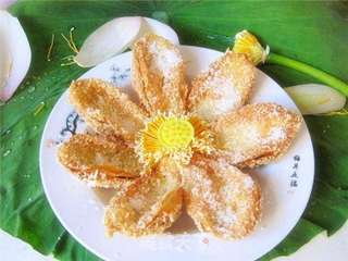^_^明湖小吃——炸荷花的做法步骤:9