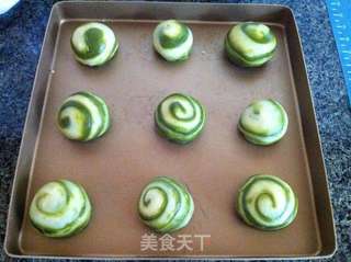 抹茶螺旋酥球的做法步骤:19