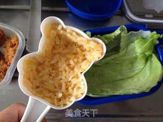 卡通肉松便当——萌化童心的饭团的做法步骤:3