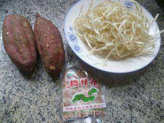 桂花红薯汤面的做法步骤：1