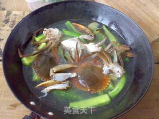 螃蟹煮苦瓜的做法步骤：6