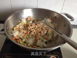 豆豉时蔬炒饭的做法步骤:7