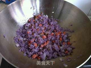 炒紫米饭的做法步骤：6