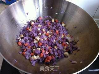 炒紫米饭的做法步骤：8