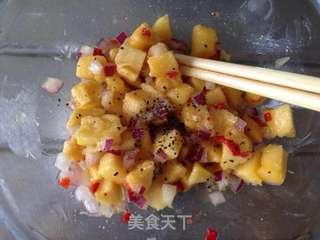 芒果莎莎——芒果的新吃法的做法步骤:6