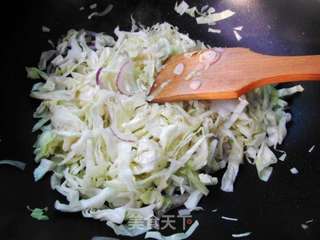 圆白菜焖饭的做法步骤:6