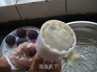 奶香紫薯冰皮月饼的做法步骤:16