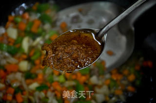 虾皮三蔬姜酒炒饭的做法步骤:3