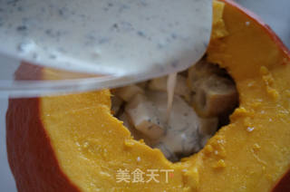 南瓜奶酪盅的做法步骤:5