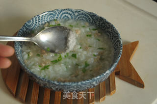 营养早餐---鸡茸蔬菜粥的做法步骤:7