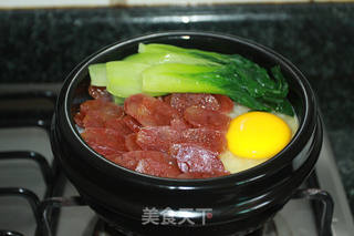 腊肠煲仔饭的做法步骤:7