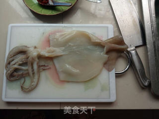 家庭版铁板鱿鱼的做法步骤:3