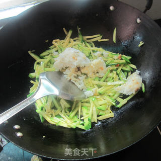 北瓜丝炒米饭的做法步骤：6