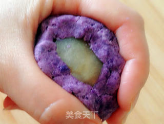 紫薯豆沙糕的做法步骤:7