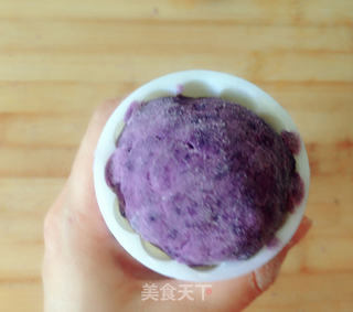 紫薯豆沙糕的做法步骤:9