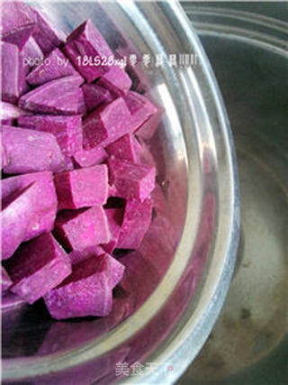 膳食纤维:紫薯金瓜圆的做法步骤:8