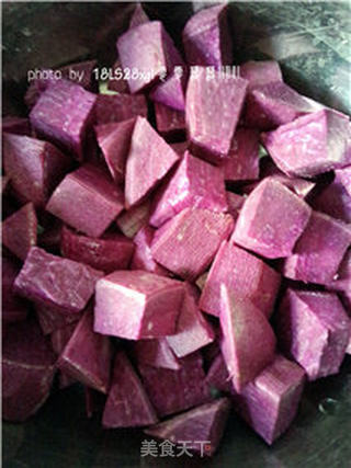 膳食纤维:紫薯金瓜圆的做法步骤:7