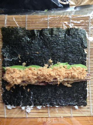 肉蛋三文鱼寿司的做法步骤:7
