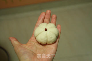 象形南瓜栗子包的做法步骤:16