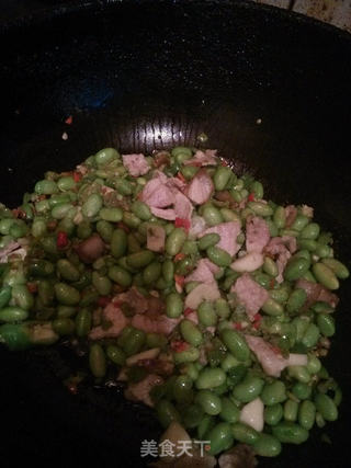 毛豆子炒肉的做法步骤：9