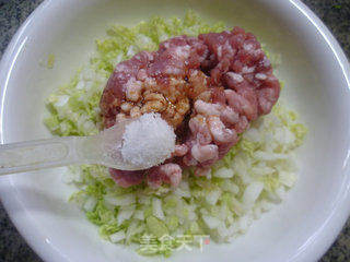 白菜猪肉馅饺子的做法步骤:7