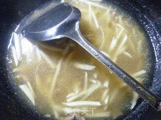 里脊肉榨菜茭白羹的做法步骤:13