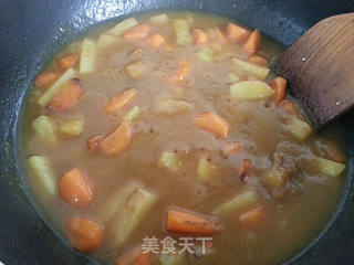 家庭制作猪扒咖喱饭的做法步骤:7