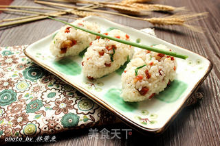 火腿炒饭的做法步骤:7