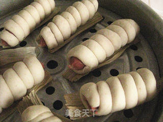 蒸出来的--燕麦肠仔卷的做法步骤:9