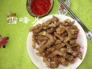 外酥里嫩的干炸肉条的做法步骤:10