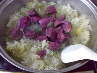 紫薯银耳羹的做法步骤:4