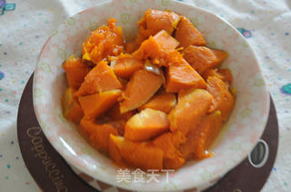 冰糖蒸南瓜的做法步骤:6
