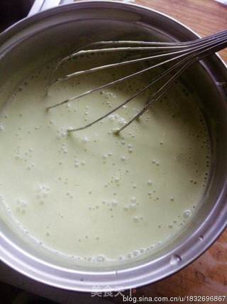 绿茶口味意式奶冻-Green tea panna cotta的做法步骤:6