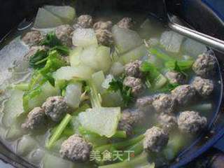 冬瓜汆牛肉丸子的做法步骤:13