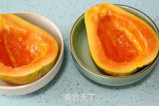 赶走秋燥的四好甜品:【双雪红枣木瓜船】的做法步骤:11