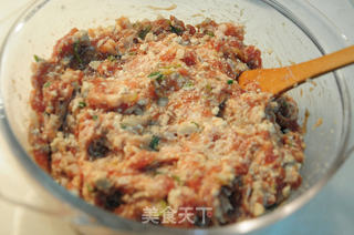 冬季速冻食品之---松软爽滑猪肉面筋大丸子的做法步骤：8