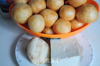 冬季速冻食品之---松软爽滑猪肉面筋大丸子的做法步骤：2