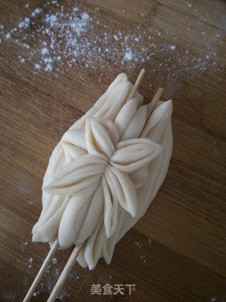 菊花花卷的做法步骤:10
