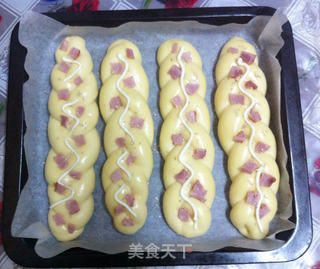 培根辫子面包的做法步骤:8