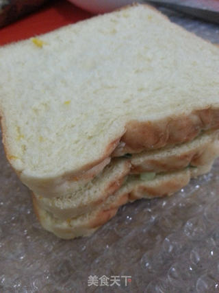 火腿玉米沙拉三明治的做法步骤:9